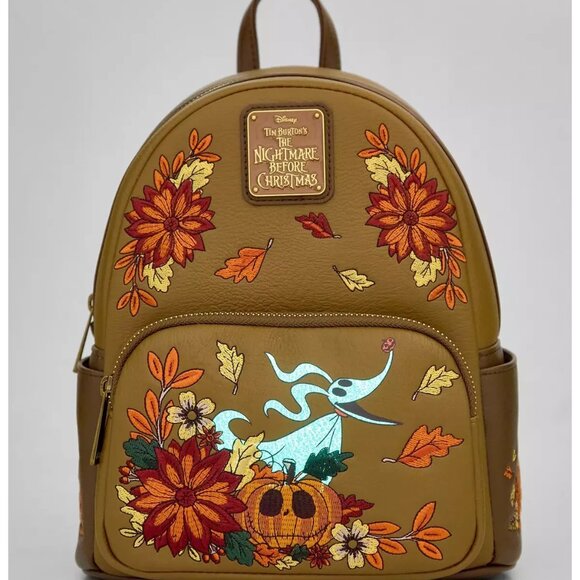 Disney The Nightmare Before Christmas Zero & Fall Pumpkin Head GID Mini Backpack - Picture 4 of 13
